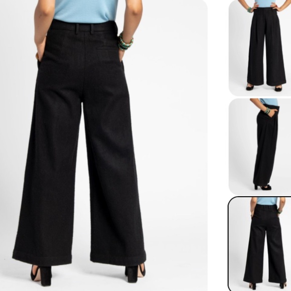 Frances Valentine Bossy Pant Wool Black new with tags Wide leg gift idea winter - Picture 2 of 5